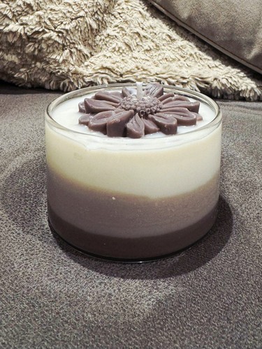 Beautiful candle with - , flower