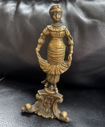 Vintage brass female figurine - vintage,
