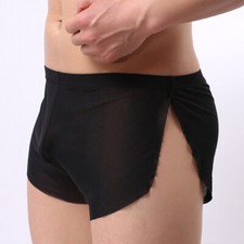 Mens Sexy Mesh Sheer Boxer