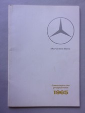 MERCEDES BENZ RANGE orig 1965 UK Mkt Sales Brochure - 230 SL Pagoda 600 300 SEL