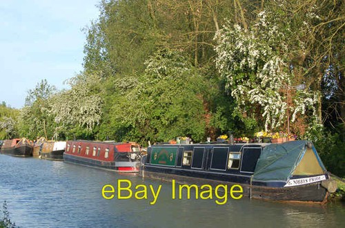 Photo 6x4 narrowboats moored - photo,