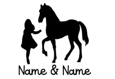 PERSONALISED GIRL, HORSE &