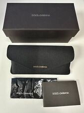 Dolce & Gabbana D&G Black / Faux Leather / Velour Glasses Spectacle Case Box
