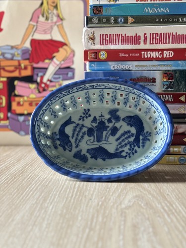 Vintage blue asian - asian, fish