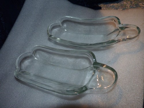 Vintage pair heavy glass - vintage,