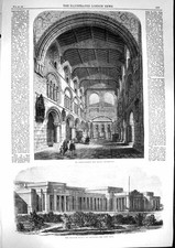 Old Antique Print 1867 St