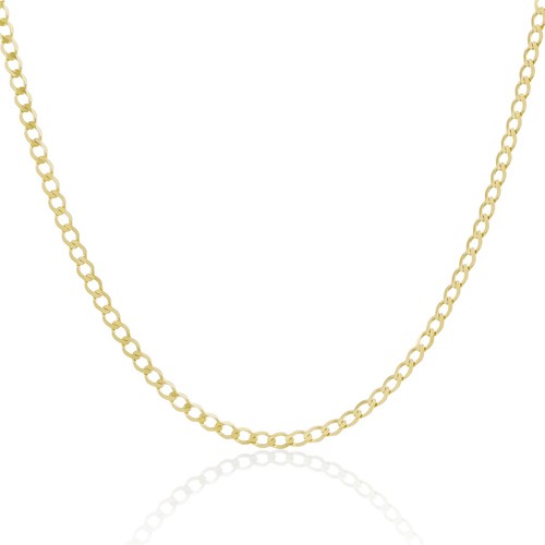 9ct gold 3mm curb - curb, chain