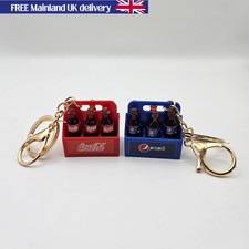 Fizzy Drinks Crate  - Keychain , Keyring , Coca Cola , Pepsi , Cute Gift Idea
