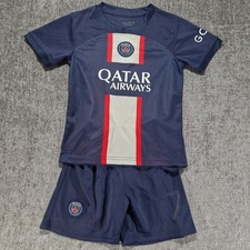 PSG Football Kit Paris St. Germaine Mbappe No.7 Boys Navy Blue. 8-9 Years