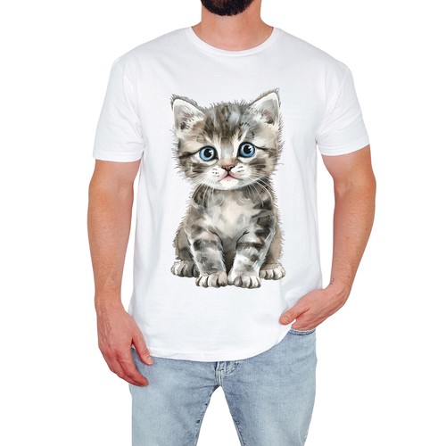 Cute kitten mens shirt - cute,