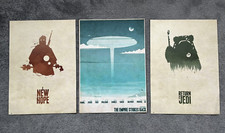 3x Star Wars Posters On Card
