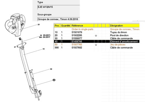 Gas strut towbar - strut,