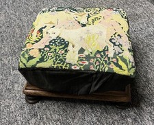 Victorian walnut embroidered