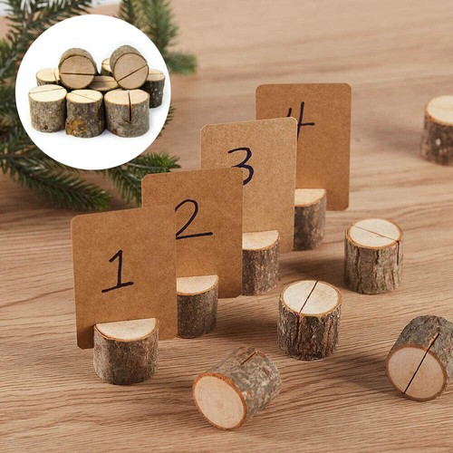 10pcs wooden table name place - 10pcs,