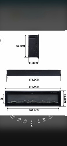 Wall mounted electric inset - wall,