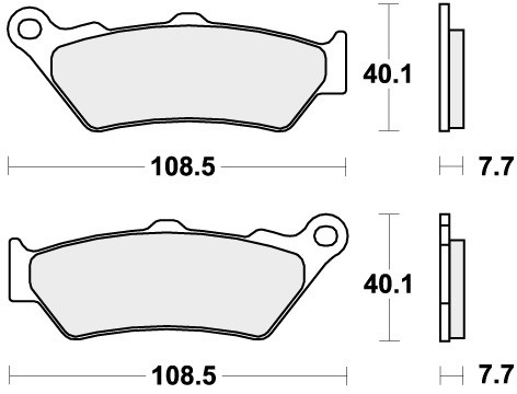 Sbs brake pads rear - rear, for