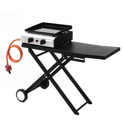 Foldable gas bbq with side - foldable,