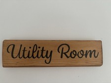 Utility Room Wooden Sign