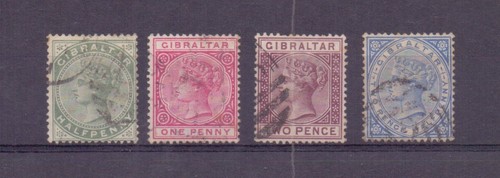 Gibraltar 1886 d - 1886-87, ½d,