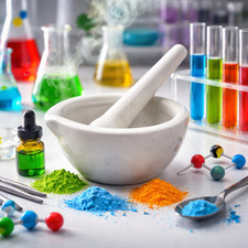 Mortar pestle laboratory set - mortar,