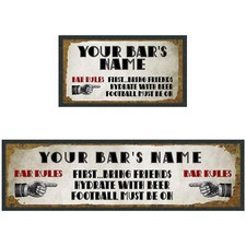 Personalised Bar Rules Beer