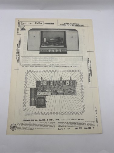 Vintage 1967 sams - 1967, photofact