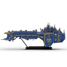 Custom MOC Gloriana Class Battleship Flagship Spaceship with Stand 4906 Bricks