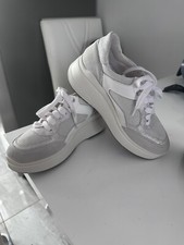 Women’s trainers Igi&co leather wedge sneakers white-silver size 3,5