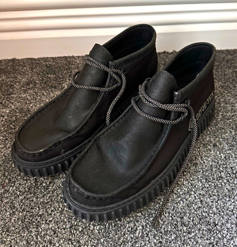 Clarks gore tex black suede - black,