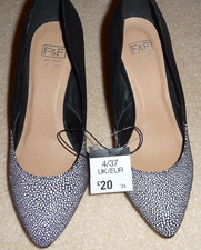 Womens F&F Black Suede Effect