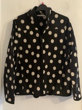 BNWOT Black Cream Spot Fleece