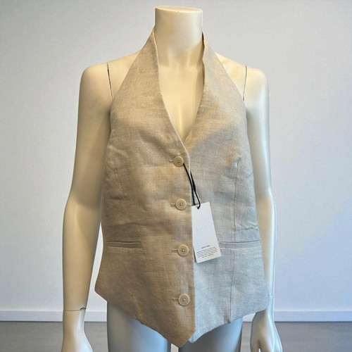 Mango linen halter - linen, neck
