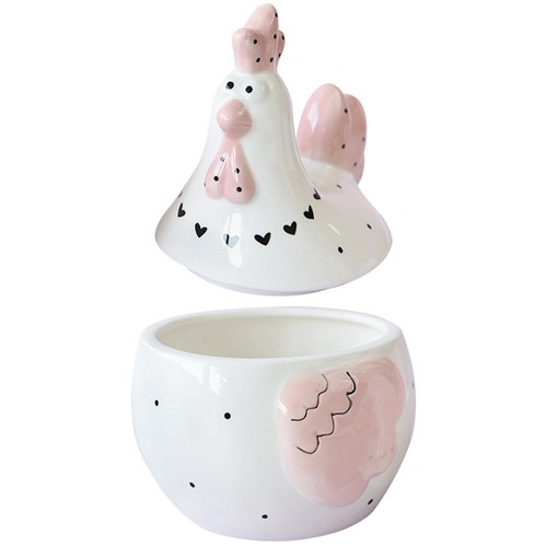 Chicken shaped ceramics egg - ceramics,