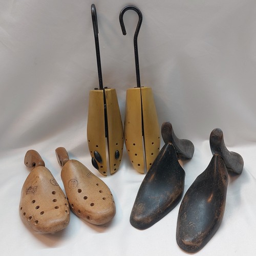 Vtg wooden shoe trees - shoe, &