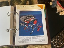 Vintage How To Knitting And Crochet Cards With ODHAMS Ring Binder (1979)