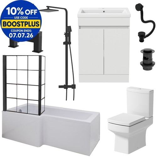 Complete bathroom suite black - complete,