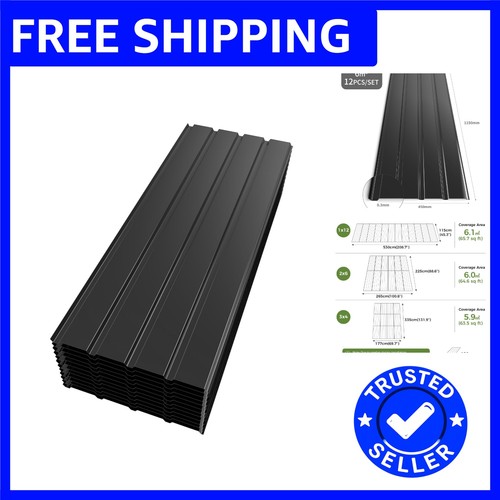 12pcs black metal roofing - 12pcs,