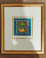 Embellished Gold Leaf Etching Signed Simon Bull - 'Fish' Framed 09/200