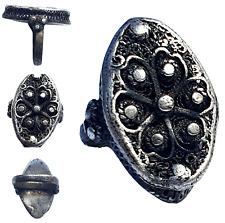 Antique Tudor Era English Silver Filigree Ring – Detected N. Cambridgeshire
