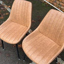Retro Dining Chairs in Faux