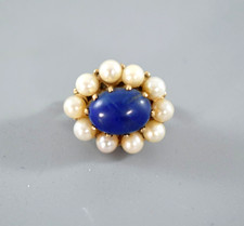 Vintage 9ct gold lapis - vintage,
