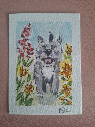 Original aceo art - original, card