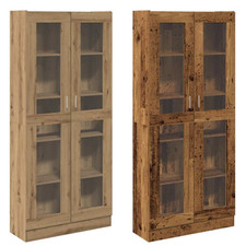 2 Door Vitrine Cabinet Bookshelf Book Stand Buffet Book Display Cupboard Unit