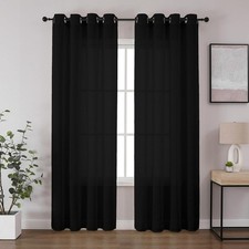 CUCRAF Voile Curtains Black 84
