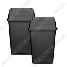 12L Swing-Top Plastic Bins Waste Rubbish Dust Home Kitchen Office Industrial