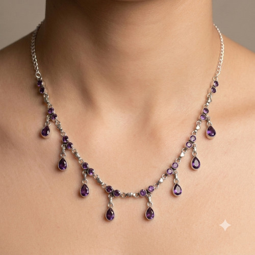 Purple amethyst gemstone - amethyst,