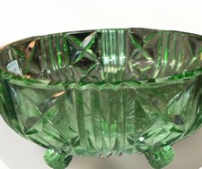 Vintage Art Deco Green Glass