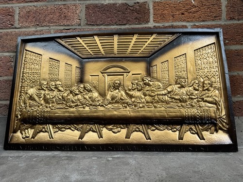 Cast metal religious wall - metal,