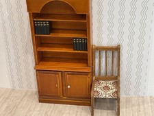 WOODEN DOLLS HOUSE DARK WOOD DRESSER SIDEBOARD