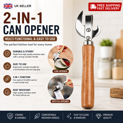 Manual wooden handle - wooden, can